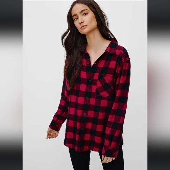 TNA Tops - 💥HOST PICK💥Aritzia TNA Flannel shirt, Cottage core Granola girl